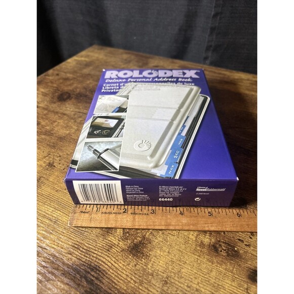 Rolodex Office Covered Business Card File Holder Sleeves Pen Newell Office 2000 - Picture 12 of 13